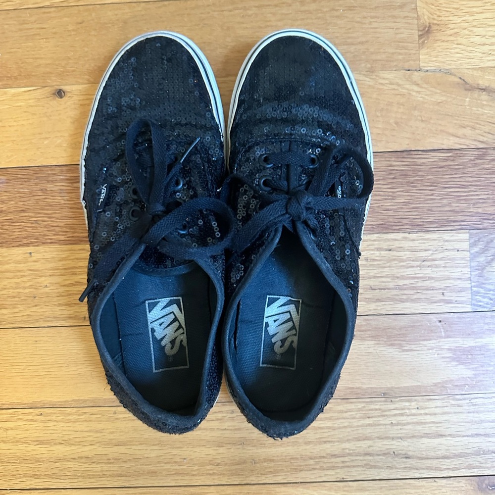 Vans Women's Black Sequin Sneakers